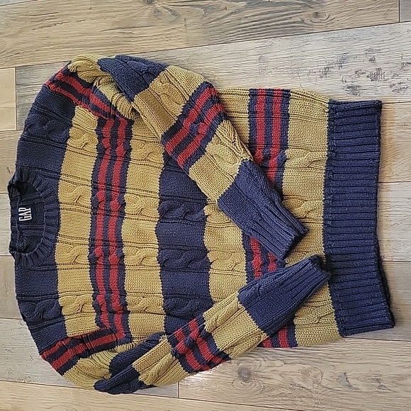 GAP Other - CLASSIC VINTAGE GAP Men's Cable Knit Sweater - Navy, Olive, and Red NWT
